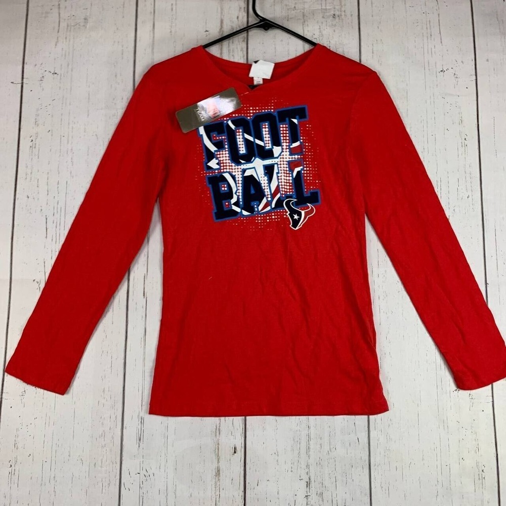 Houston Texans NFL Large Team Apparel Sweater Red New Women